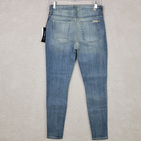 7 For All Mankind Slim Illusion Luxe High Waist Ankle Skinny Denim Jeans 27 NEW - Picture 3 of 16